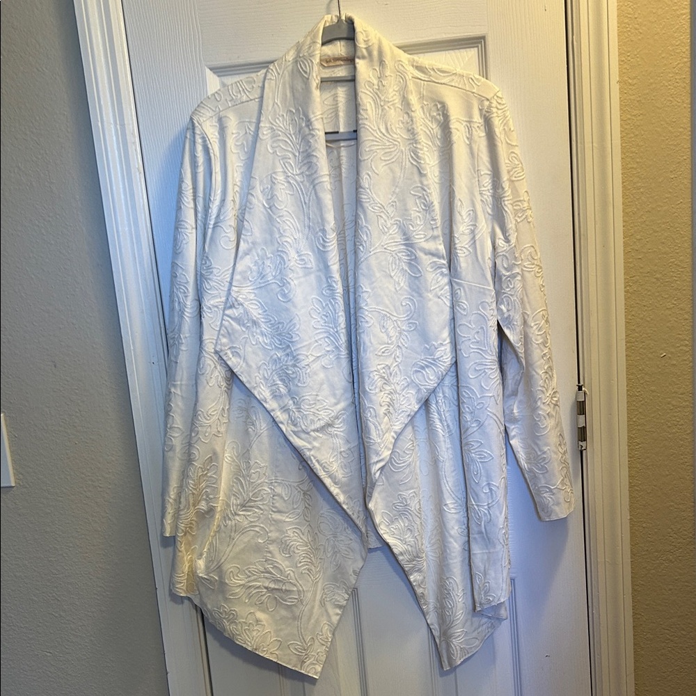 Soft Surroundings Cream Draped Jacket